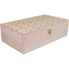 Klika -  Wijnkist | Hexagon | 2 flessen | scharnierdeksel | 335x185x90mm | hout | naturel | 6 stuks