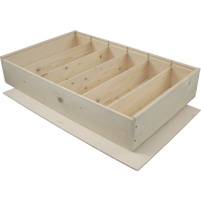 Klika -  Wijnkist | 6 flessen | schuifdeksel | 566x340x85mm | hout | naturel | 5 stuks