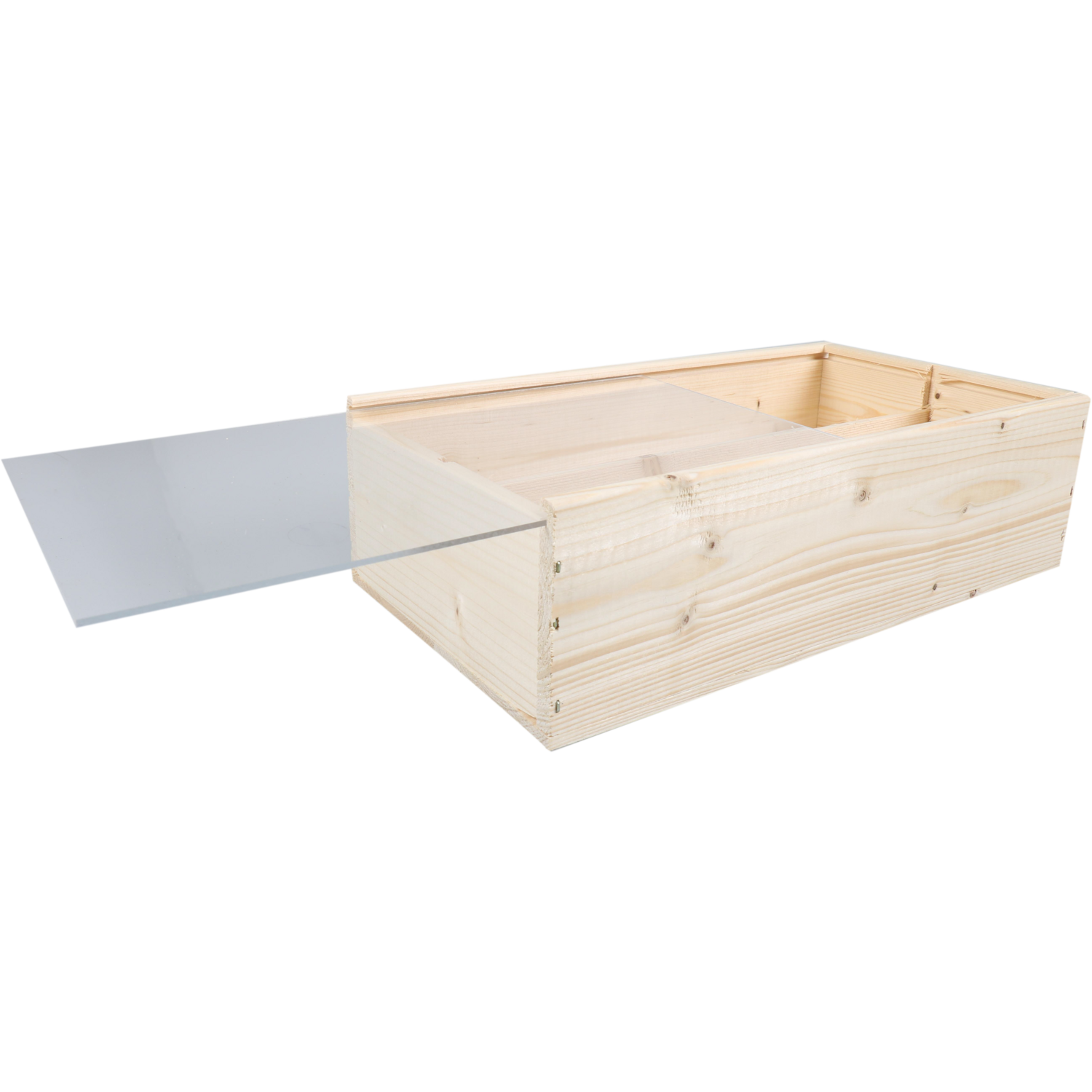 Klika - Weinkiste | Holz | 2 Flaschen | Plexiglasdeckel | 340x176x85mm | 5 Stück