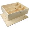 Klika - Coffret à vin | bois | 3 bouteilles | y compris Couvercle | 340x284x95mm | 5 pièces