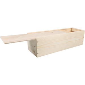 Klika -  Wijnkist | 1 fles | schuifdeksel | 340x95x85mm | hout | naturel | 5 stuks