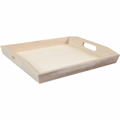 Klika - Plateau | 26,8x24x4cm | bois | naturel | 10 pièces