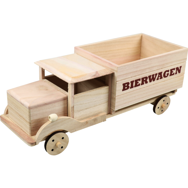 Klika - Bierverpakking | Wagen | Hout | 6 flessen | 40x14.5x15.5cm | naturel | 8 stuks