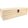 Klika -  Wijnkist | 1 fles | scharnierdeksel | 340x95x95mm | hout | naturel | 24 stuks