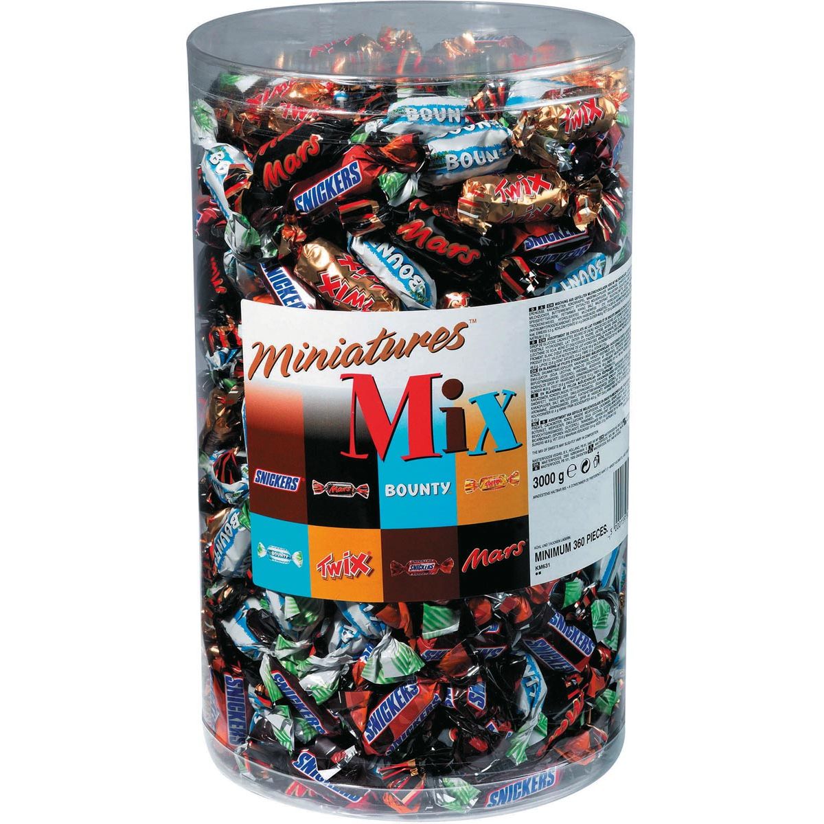 Celebrations -   Mixed Miniatures, tube van 3 kg (296 stuks)