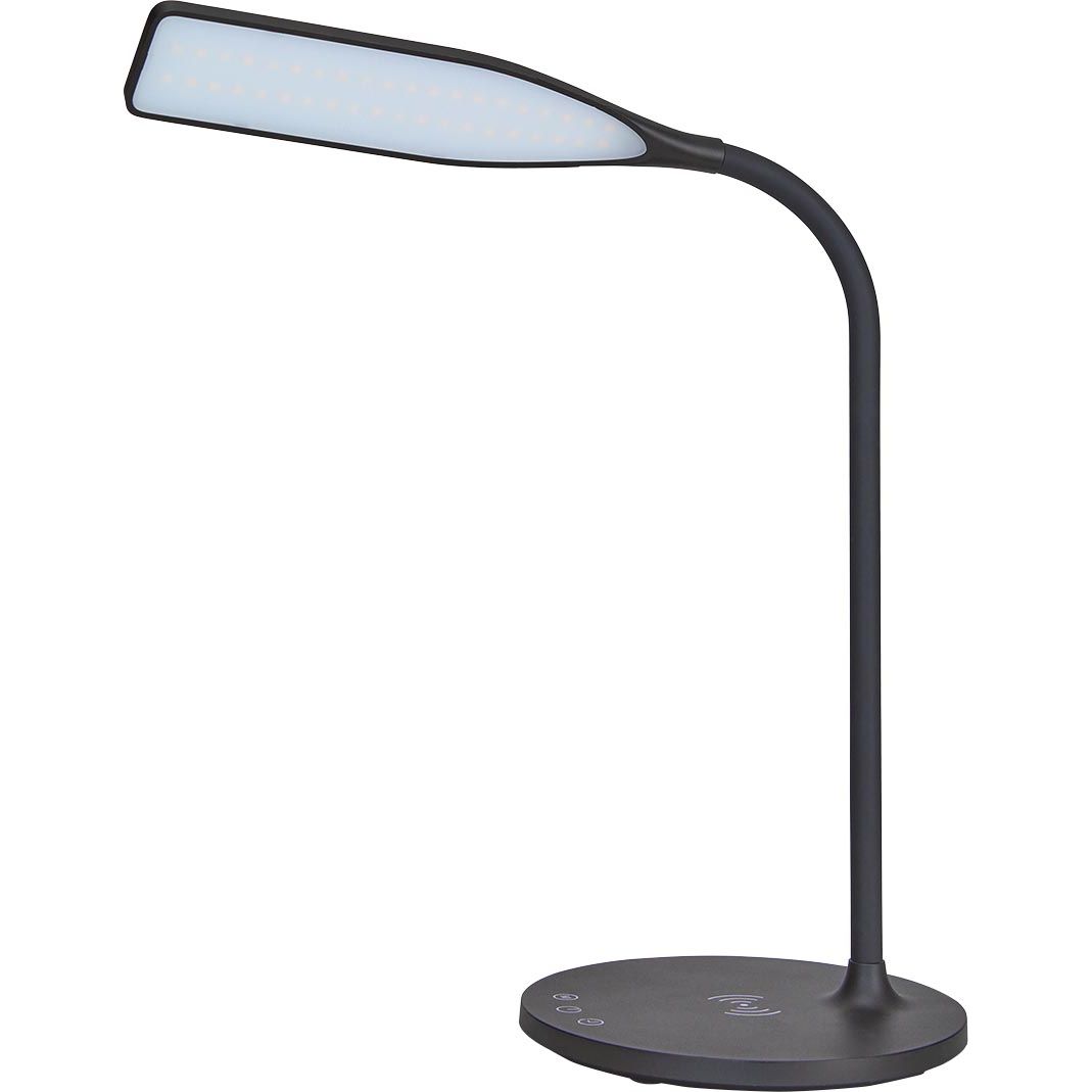 Alba -   LED LED bureaulamp Smart, met QI oplader, zwart