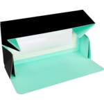 Klika - Macaron Box | Karton + PP | 165x47x47mm | schwarz/mintgrün 25 Stücke