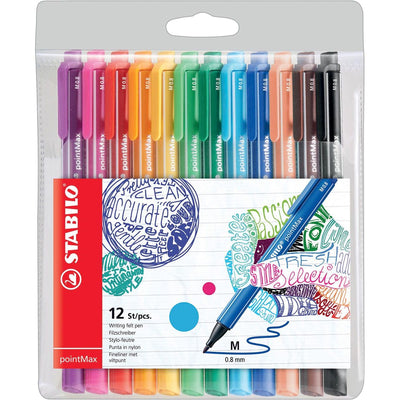 STABILO - Feutre pointMax 488/12 étui assorti de 12 pièces