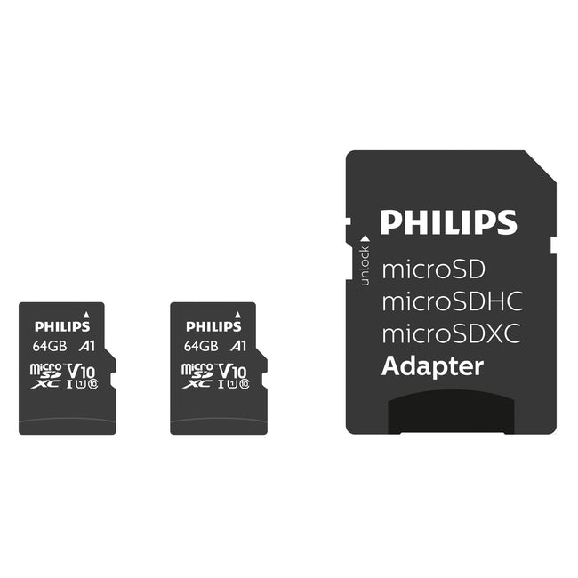 Philips -  Geheugenkaart  micro sdxc 64gb 2 st