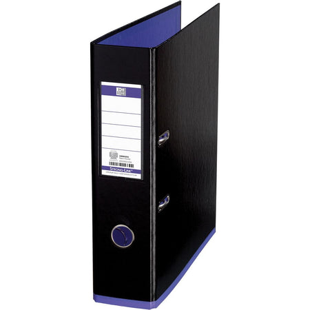 Oxford - Classeur MyColour, format A4, en carton, dos de 8 cm, noir-violet
