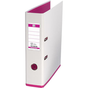 Oxford -   MyColour ordner, formaat A4, uit karton, rug van 8 cm, wit-roze