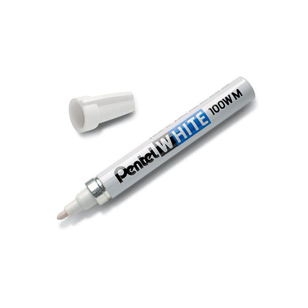 Pentel -  Viltstift  100w rond 2.2mm wit | 12 stuks