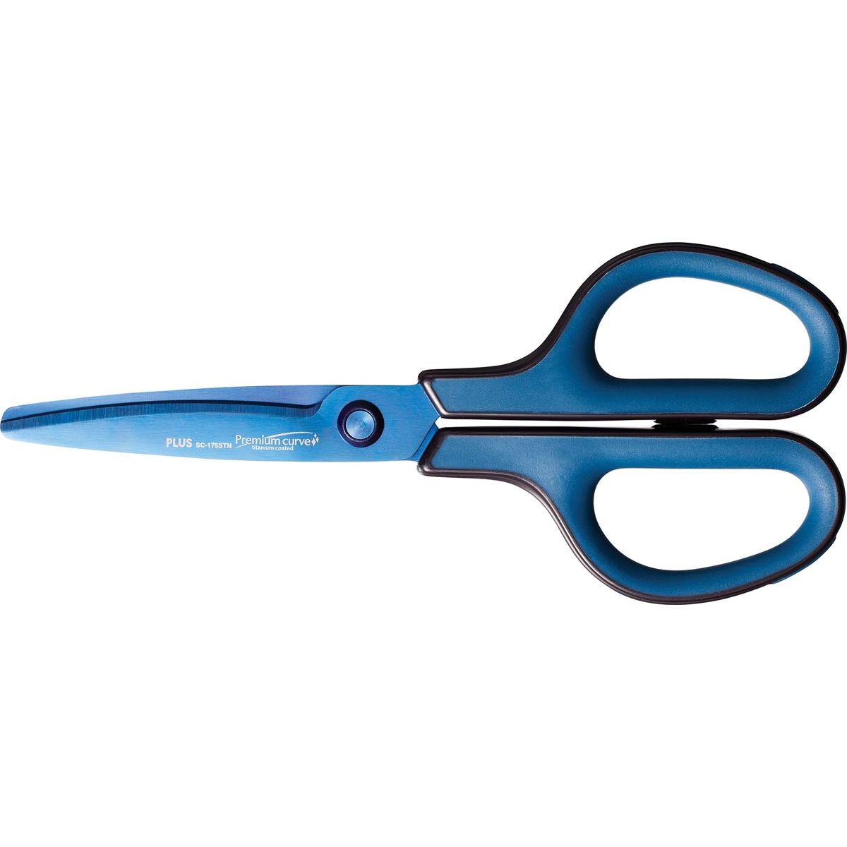 Plus - Ciseaux FitCut Curve PREMIUM, 17,5 cm, lames en titane, bleus, sous blister