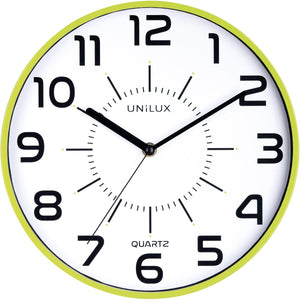 Unilux -  Pop wandklok, diameter 30 cm, groen