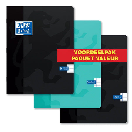 Oxford - Cahier d'écolier A5 ligne 72 pages 80gr assorti lot de 3
