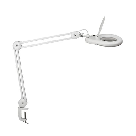 Maul - Lampe loupe Viso LED pince de table blanc
