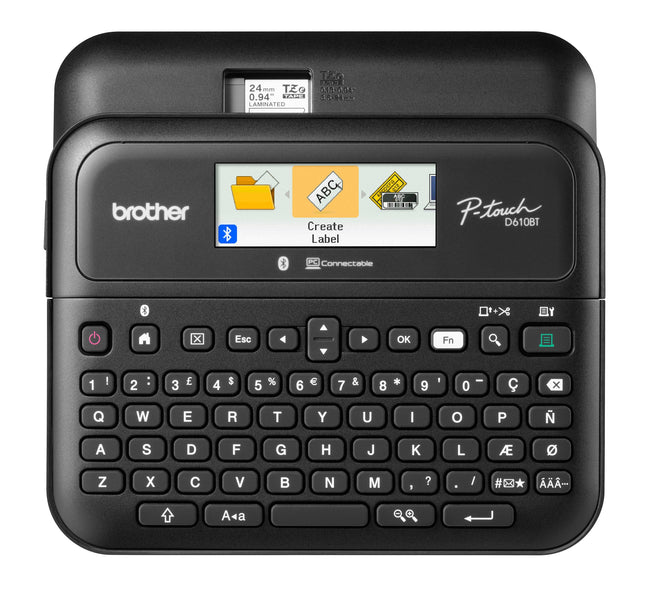 Brother -  PT-D610BTVP labelprinter Thermo transfer 180 x 360 DPI 30 mm/sec Bedraad en draadloos TZe Bluetooth