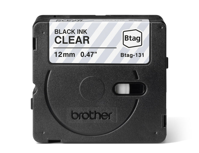 Brother -  Labele  ptouch btag131 12mm transparant | 6 stuks