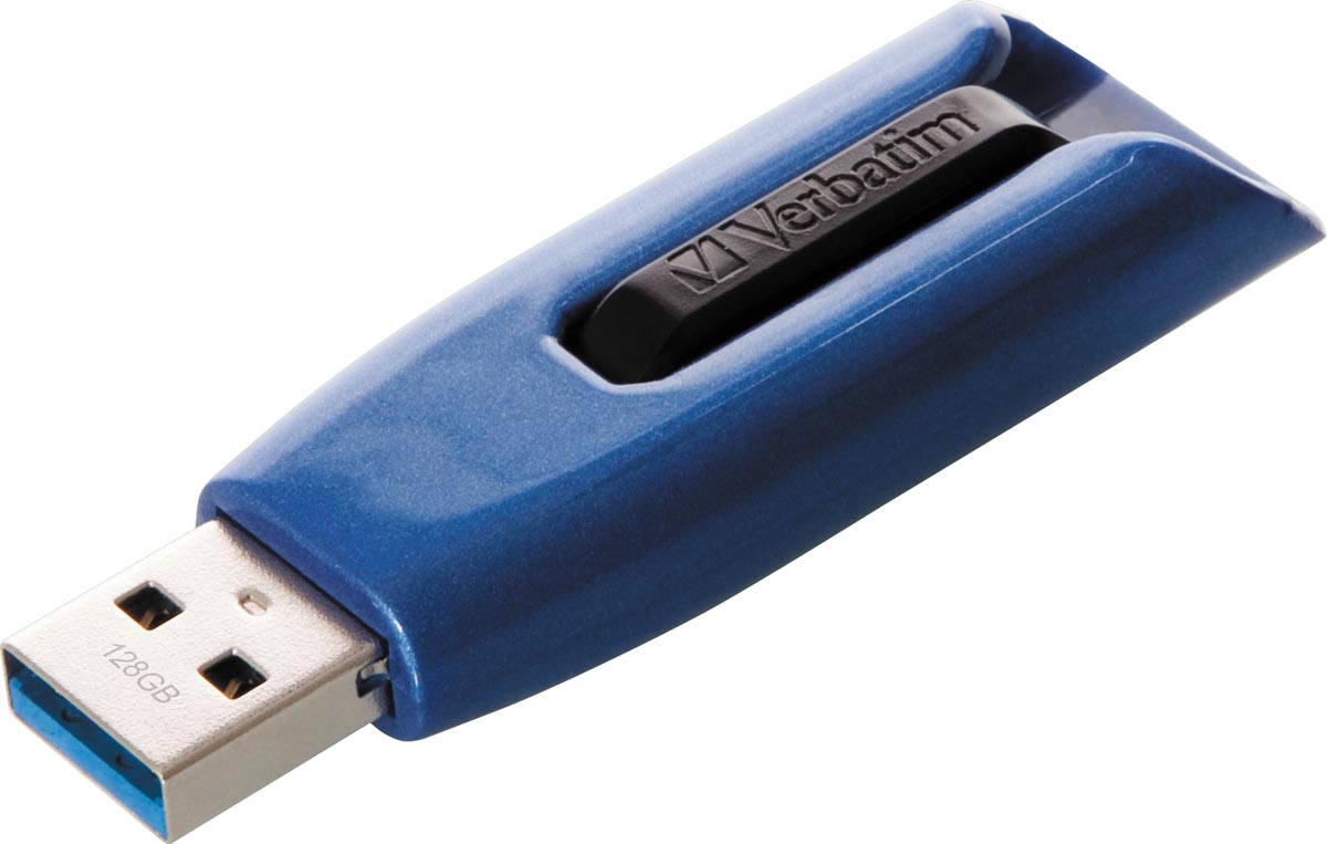 Verbatim - Verbatim V3 Max USB 3.0 stick, 128GB, blauw