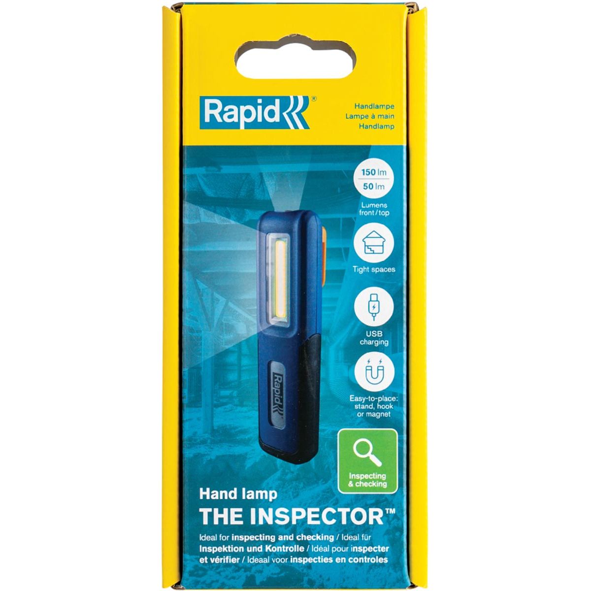 Rapid -  werklamp The Inspector, 3,6 V, lithium-ion, ingebouwde accu