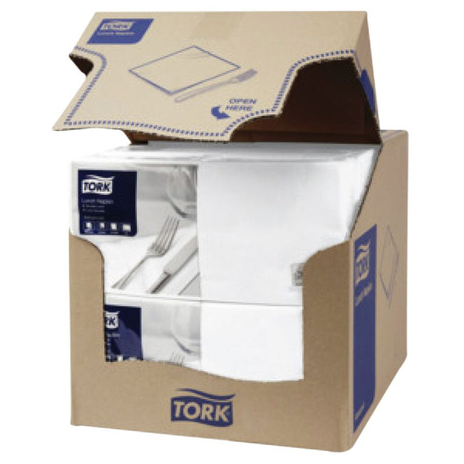 Tork -  Lunchservet advanced vierdevouw wit
