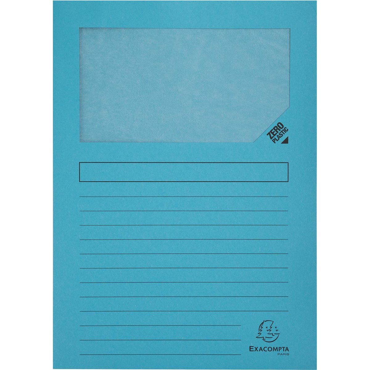 Exacompta - Chemise à fenêtre Forever modèle L 120gr bleu clair 100 pièces