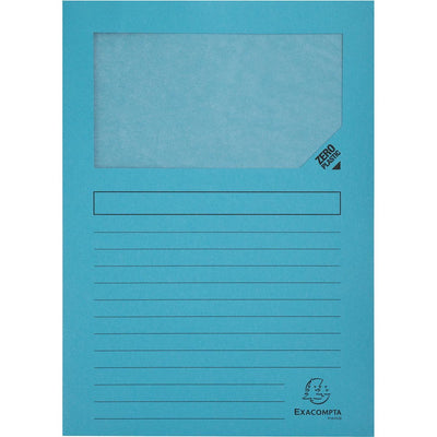 Exacompta - Chemise à fenêtre Forever modèle L 120gr bleu clair 100 pièces
