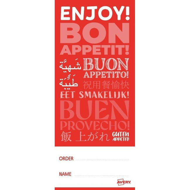 Avery -  Etiket  sluitzegel rood 40x95mm 250st | 6 stuks