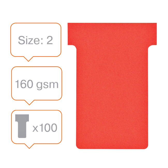 Nobo -  T-Kaarten Maat 2 Rood (100)