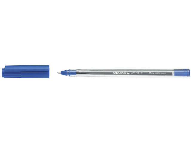 Schneider -  Balpen tops 505 m blauw | 50 stuks