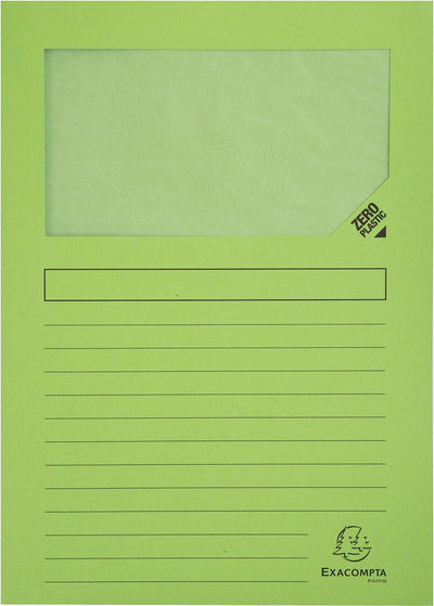 Exacompta - Dossier L Forever, pour format A4, paquet de 25 pièces, vert clair