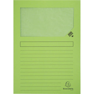 Exacompta -  L-map Forever, voor ft A4, pak van 25 stuks, lichtgroen