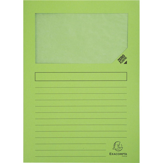 Exacompta -  L-map Forever, voor ft A4, pak van 25 stuks, lichtgroen
