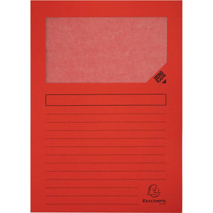 Exacompta - Dossier L Forever, pour ft A4, pack de 25 pièces, rouge