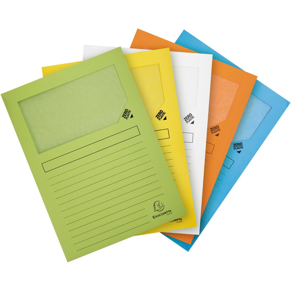 Exacompta - Chemise L Forever, pour format A4, paquet de 25, couleurs pastel assorties