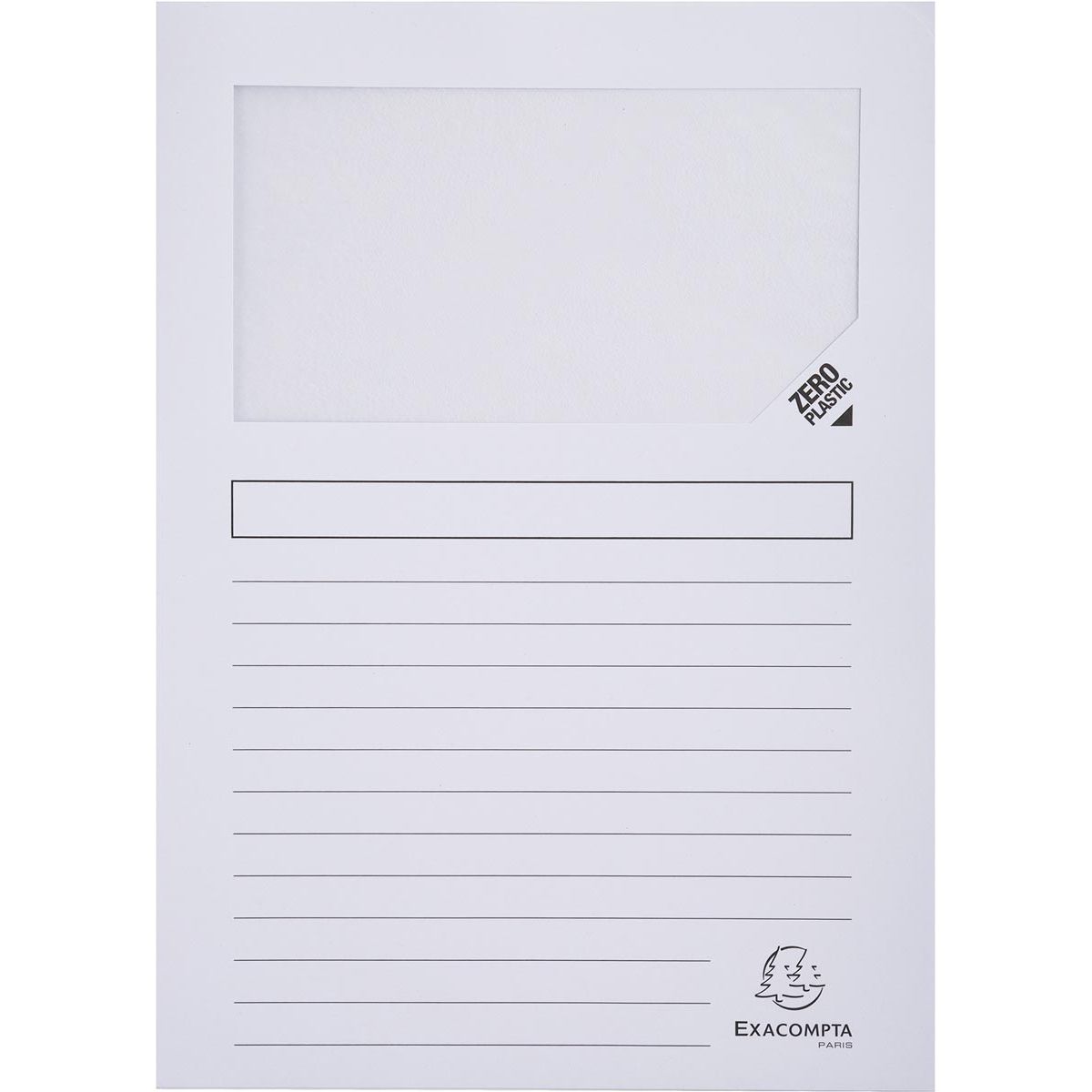 Exacompta - Chemise L Forever, pour format A4, paquet de 25 pièces, blanc
