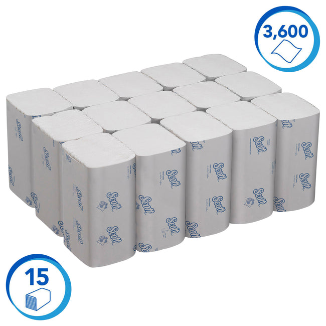 Scott -  Handdoek essential 1laags 200x318mm wit