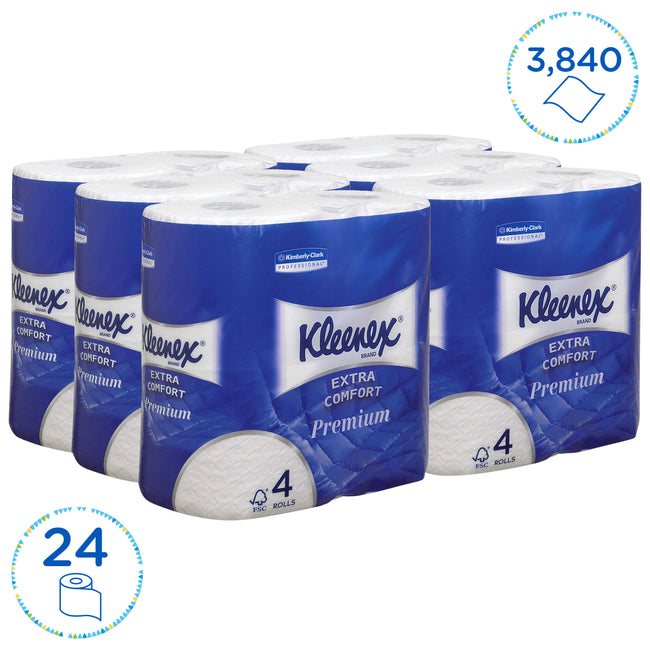 Kleenex -  Toiletpapier  4laags 160 vel wit