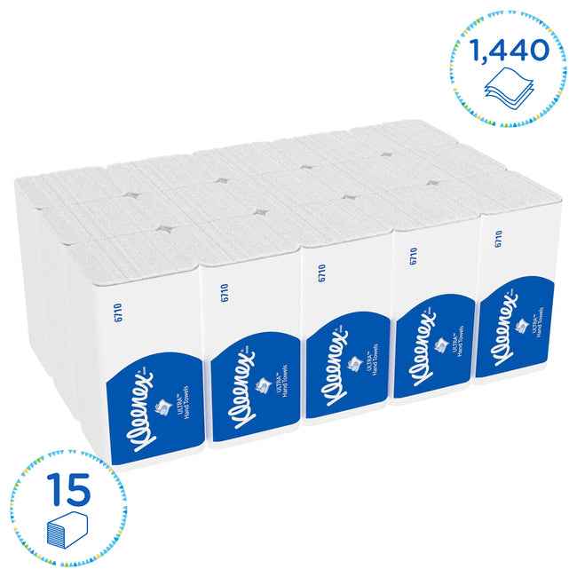 Kleenex -  Handdoek  ultra 3laags 215x318mm wit 6710