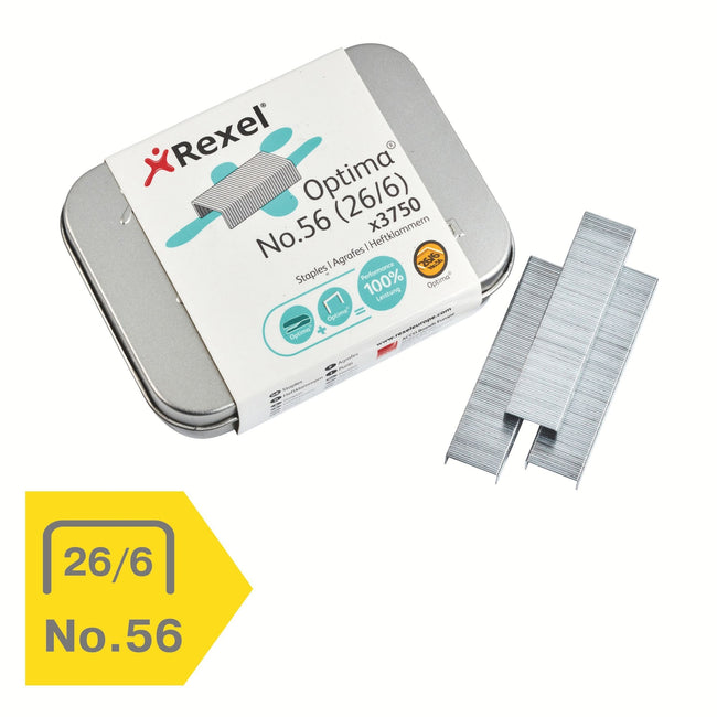 Rexel -  Nieten optima 26/6 nr 56 gegalv | 20 stuks
