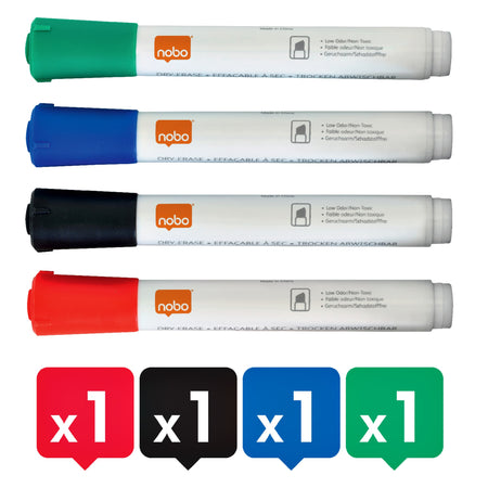 Nobo -  Whiteboard  accessoire terkit | 6 stuks