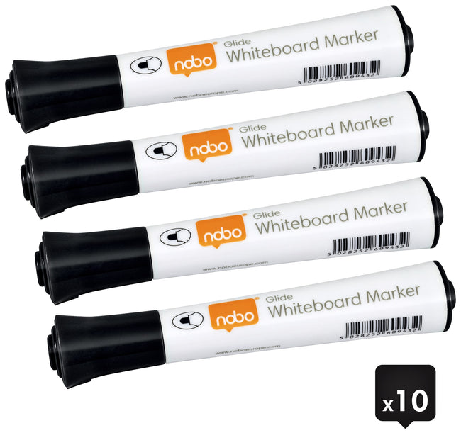 Nobo -  1915264 markeerstift 10 stuk(s) Kogelpunt Zwart