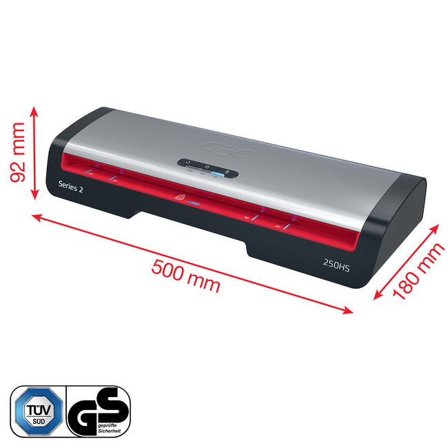 GBC -  4410071EU lamineersysteem Warme lamineermachine 500 mm/min Zwart, Roestvrijstaal