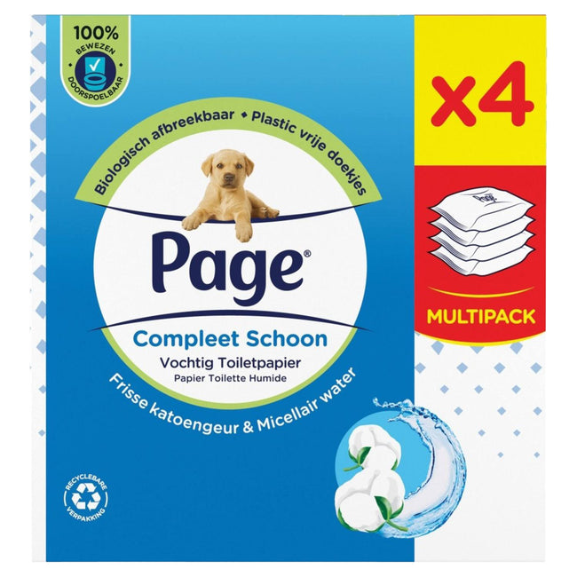 Page -  Vochtig toiletpapier  compleet schoon 38vel