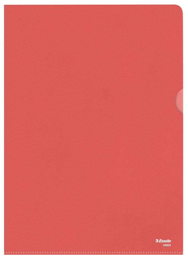 Esselte - Dossier d'insertion modèle L standard A4 0,11 mm PP rouge 100 pièces