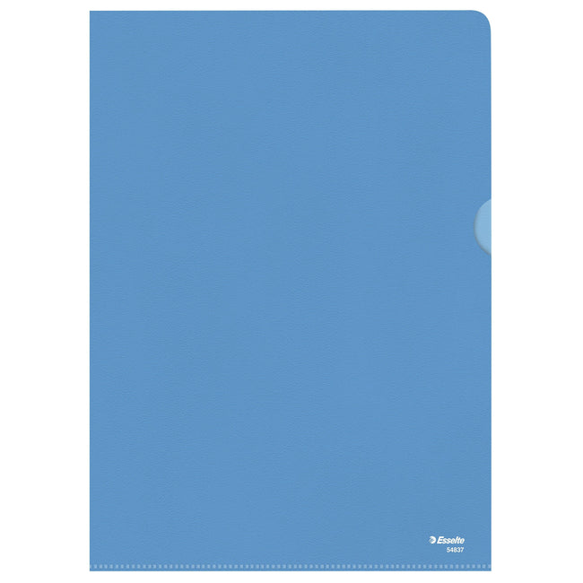 Esselte - Dossier d'insertion modèle L standard A4 0,11 mm PP bleu 100 pièces