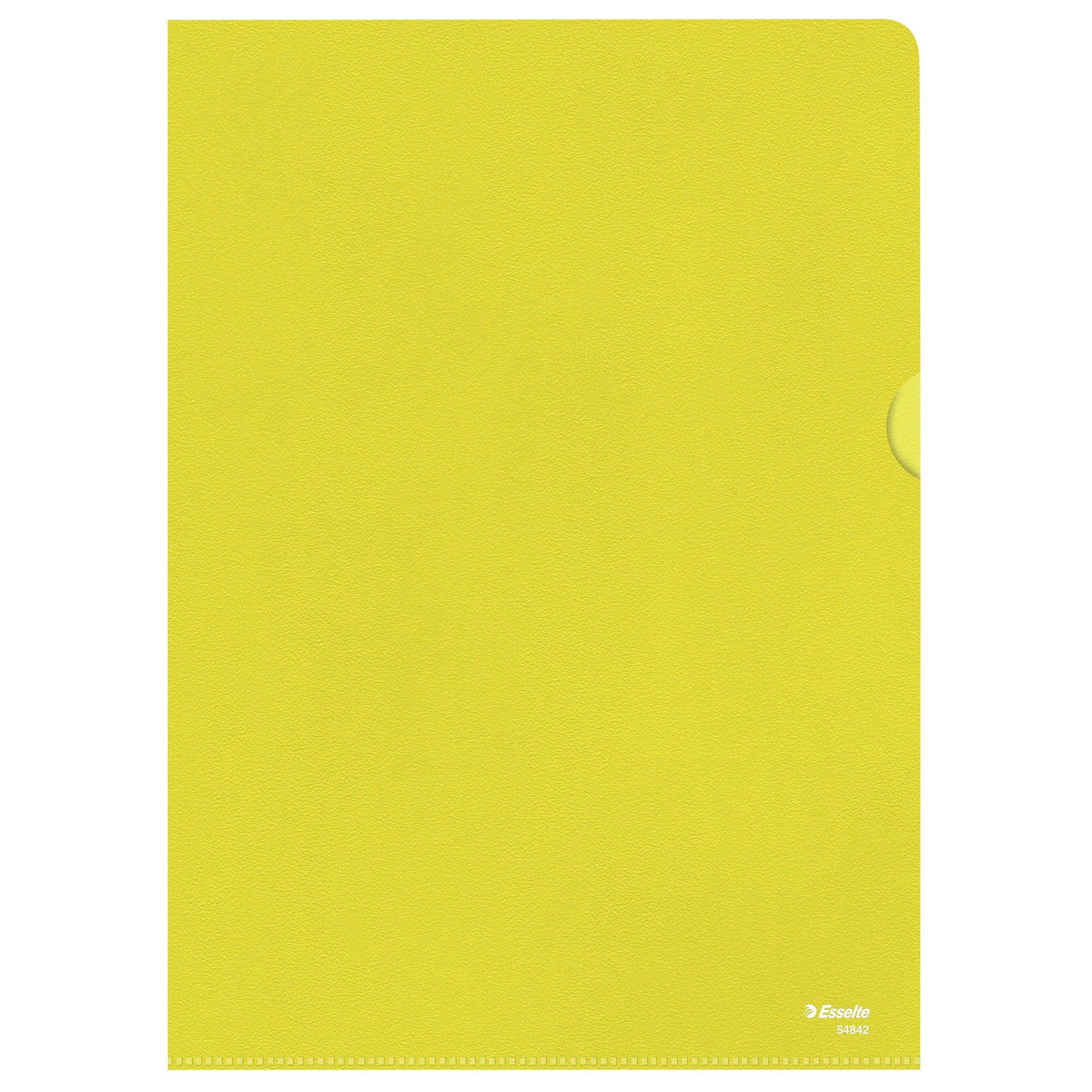 Esselte - Dossier d'insertion modèle L standard A4 0,11 mm PP jaune 100 pièces