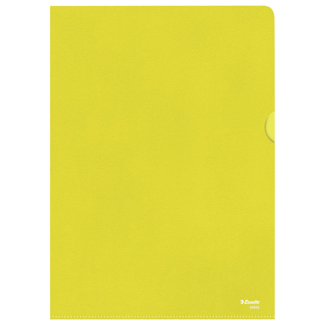Esselte - Dossier d'insertion modèle L standard A4 0,11 mm PP jaune 100 pièces