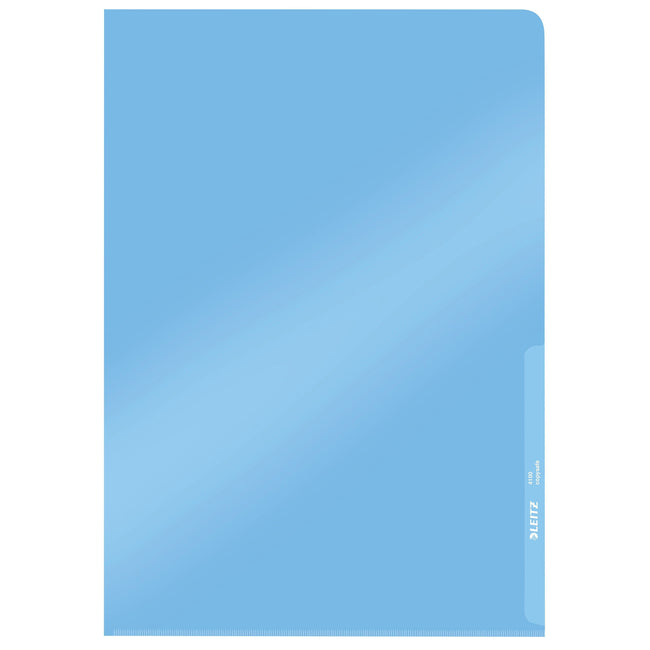 Leitz - Einsteckmappe L-Modell Schweißnaht kopiersicher 0,15mm PVC A4 blau 100 Stück
