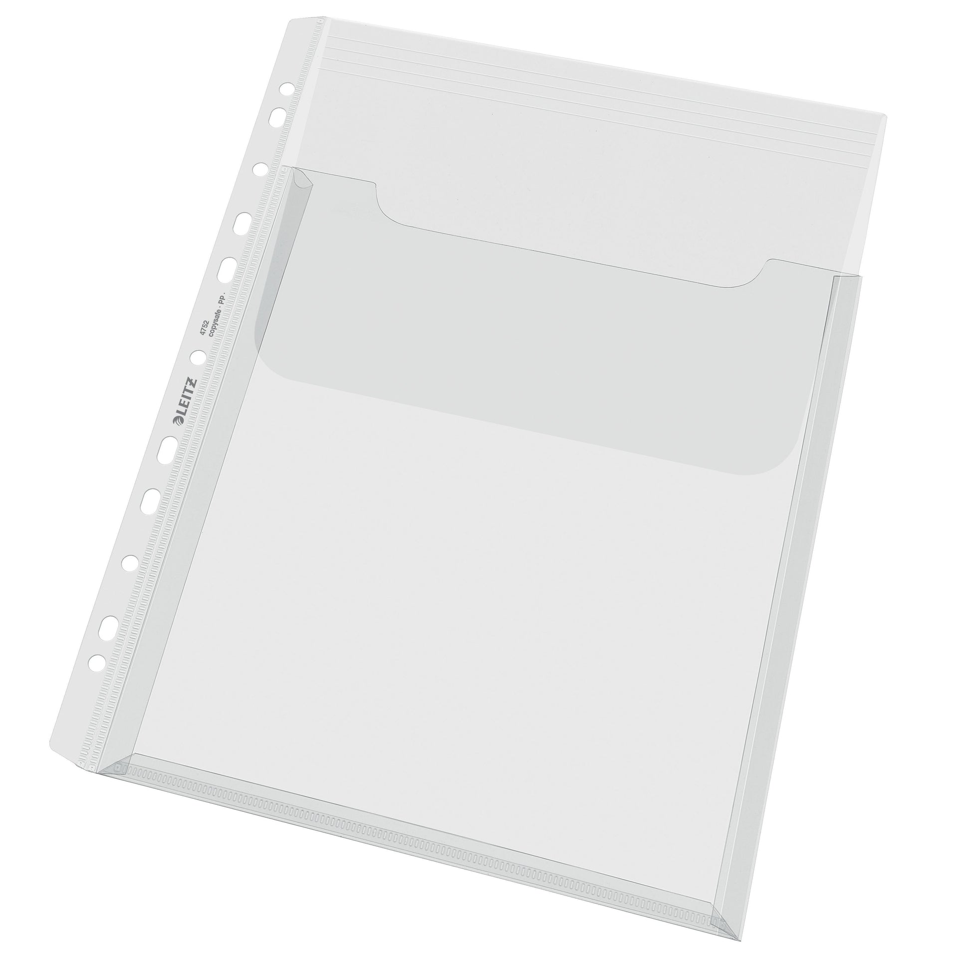 Leitz - Sac de présentation Harmonica avec couvercle supérieur, coffre-fort pour copie PP A4 transparent 5 pièces